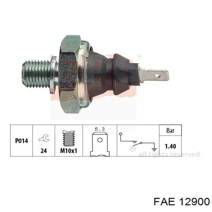 12900 FAE sensor de presión de aceite