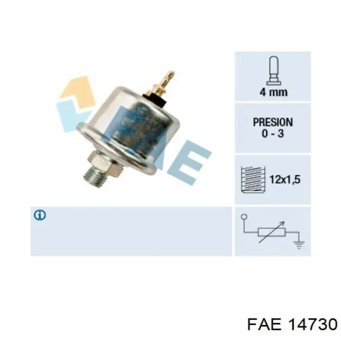 Manómetro de presión de aceite FAE 14730 precio, desde 81,20 EUR