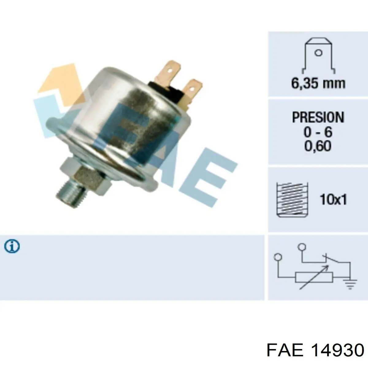 Comprar 14930 FAE Sensor de presión de aceite