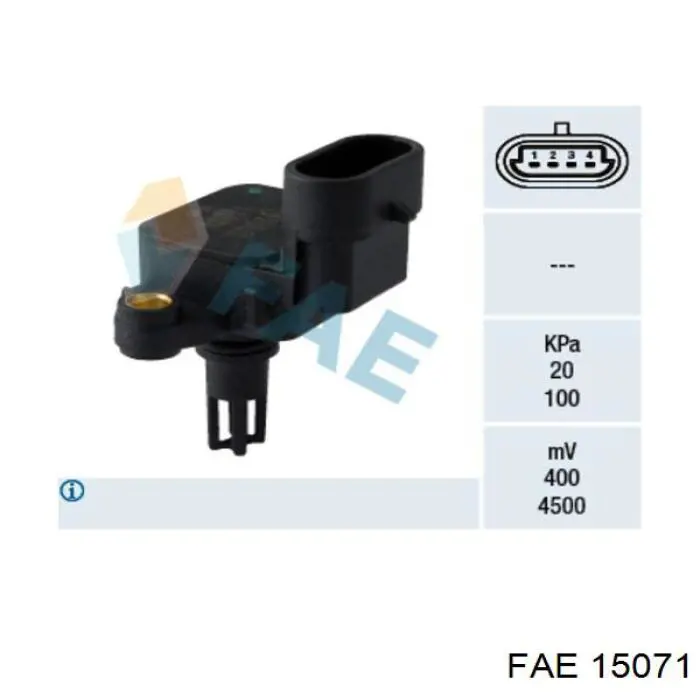 Sensor, presión colector de admisión  FAE 15071 precio, desde 10,86 EUR