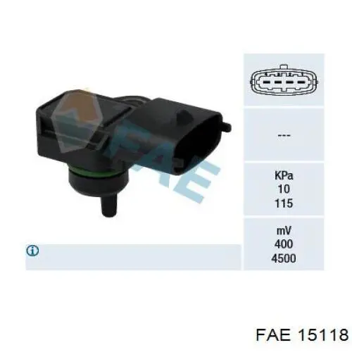 Comprar 15118 FAE Sensor de presión del colector de admisión