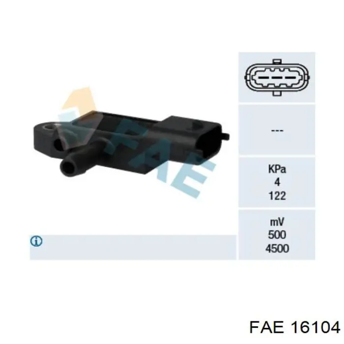 Sensor de presion gases de escape 93194121 General Motors
