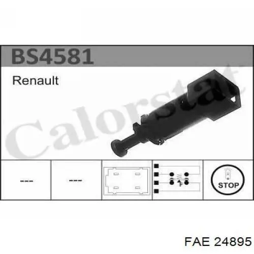 Interruptor de luz de freno FAE 24895 precio, desde 10,25 EUR