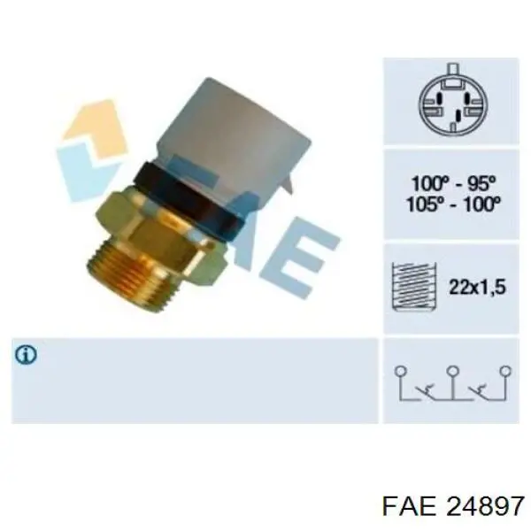 Interruptor de luz de freno FAE 24897 precio, desde 9,29 EUR