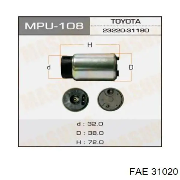 Comprar 31020 FAE Sensor de temperatura de agua