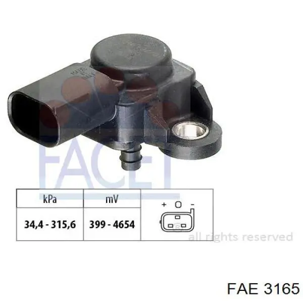 3165 FAE sensor de temperatura del refrigerante