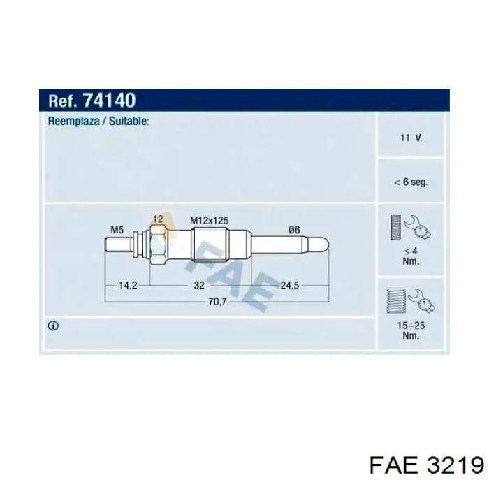 3219 FAE sensor de temperatura del refrigerante