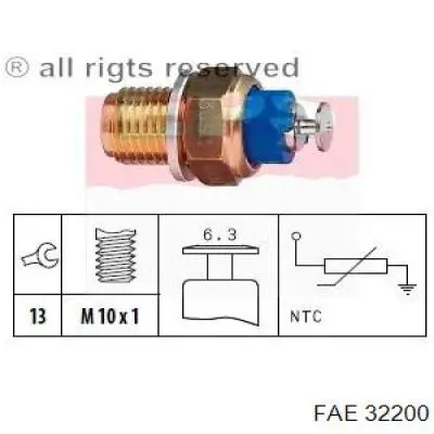 Comprar 32200 FAE Sensor de temperatura de aceite del motor