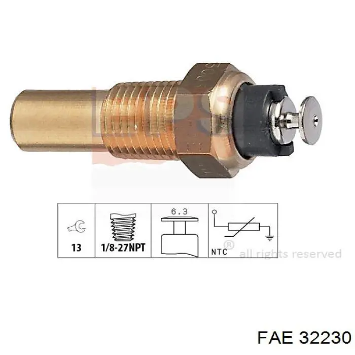 32230 FAE sensor de temperatura del refrigerante