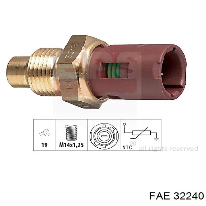 32240 FAE sensor de temperatura del refrigerante