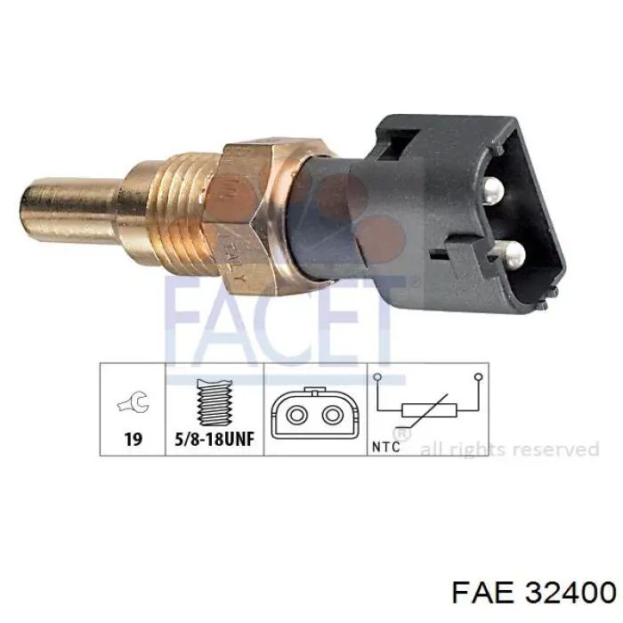 Sensor de temperatura del refrigerante FAE 32400 precio, desde 27,60 EUR