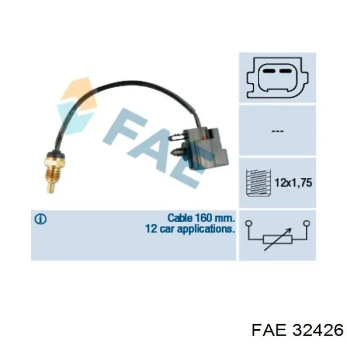 Sensor de temperatura del refrigerante FAE 32426 precio, desde 16,73 EUR