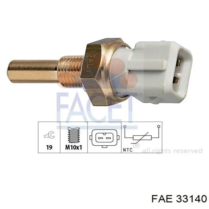 33140 FAE Sensor temperatura refrigerante