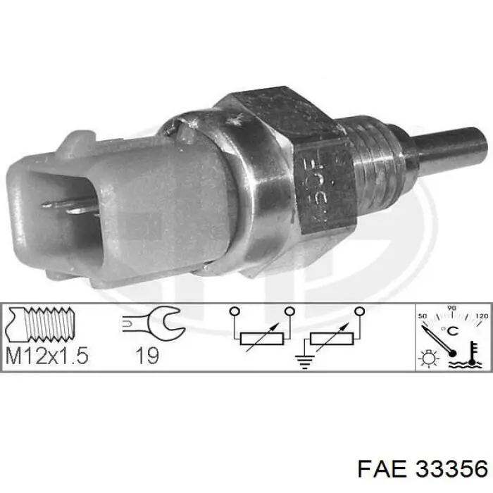 Sensor de temperatura del refrigerante FAE 33356 precio, desde 10,18 EUR