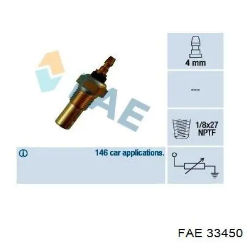 Comprar 33450 FAE Sensor de temperatura de agua