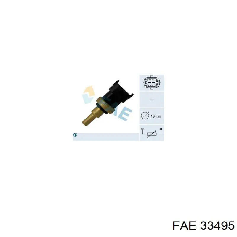 33495 FAE sensor de temperatura del refrigerante