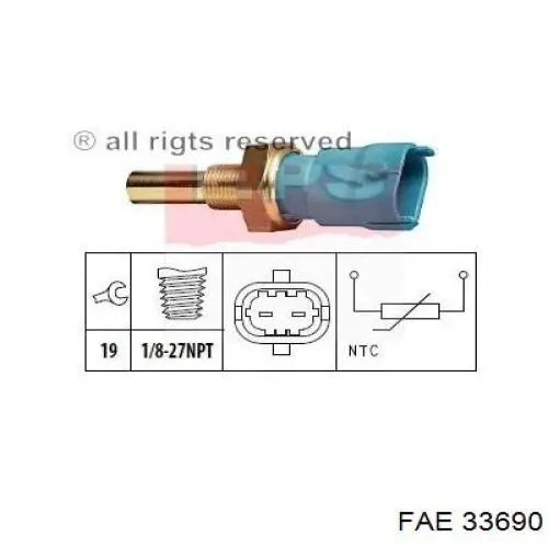 Comprar 33690 FAE Sensor de temperatura de agua