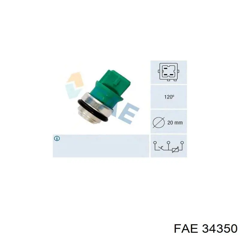 34350 FAE sensor de temperatura del refrigerante