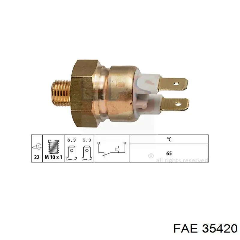 Sensor de temperatura del refrigerante 035919369B VAG
