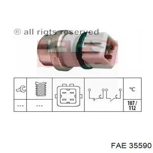35590 FAE sensor de temperatura del refrigerante