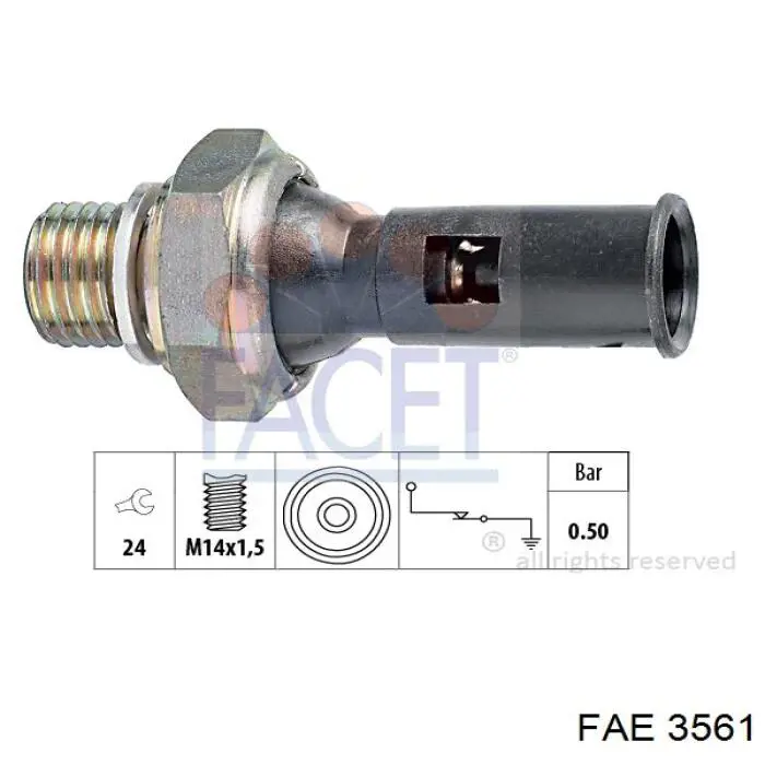 3561 FAE sensor, temperatura del refrigerante (encendido el ventilador del radiador)