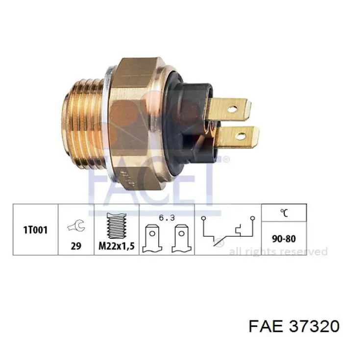 37320 FAE sensor, temperatura del refrigerante (encendido el ventilador del radiador)