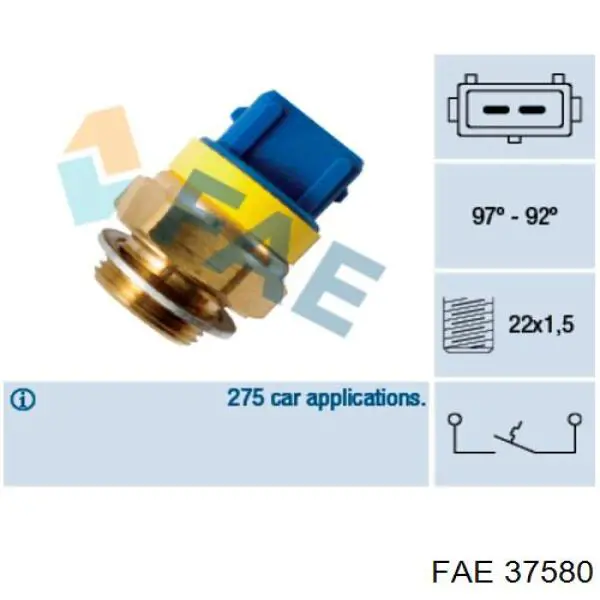 Sensor de temperatura  FAE 37580 precio, desde 13,20 EUR