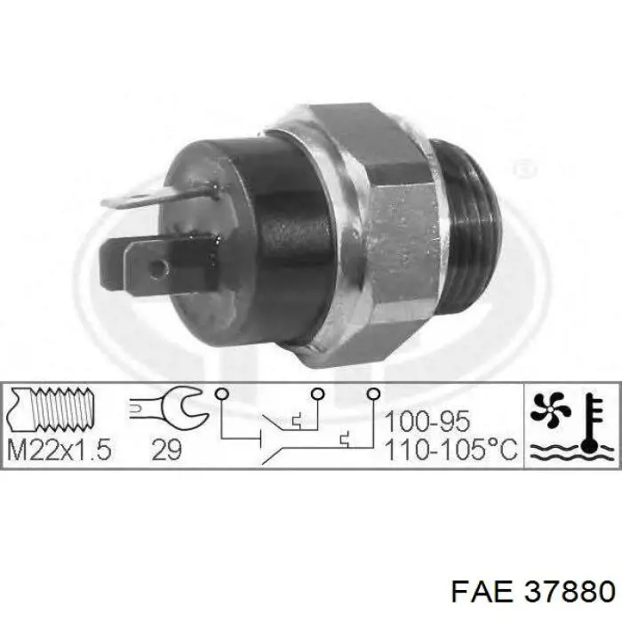 3788 FAE sensor, temperatura del refrigerante (encendido el ventilador del radiador)