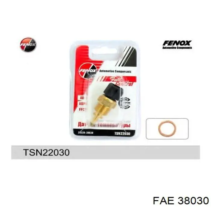 38030 FAE sensor, temperatura del refrigerante (encendido el ventilador del radiador)