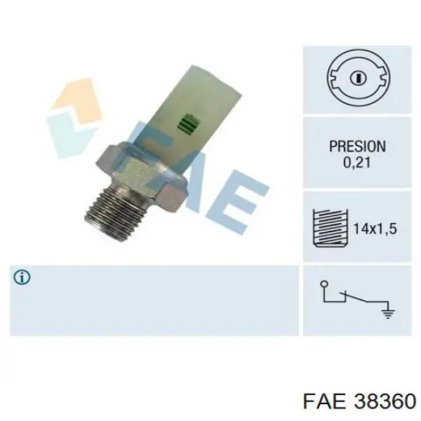 Comprar 38360 FAE Sensor de temperatura del refrigerante, salpicadero