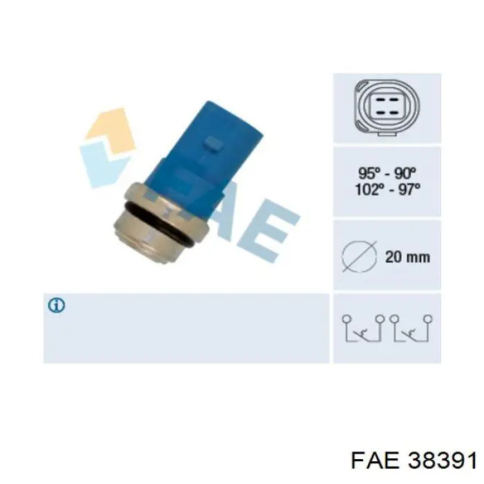 Sensor de temperatura  FAE 38391 precio, desde 26,59 EUR