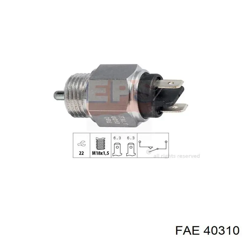 Interruptor piloto de marcha atrás FAE 40310 precio, desde 5,82 EUR