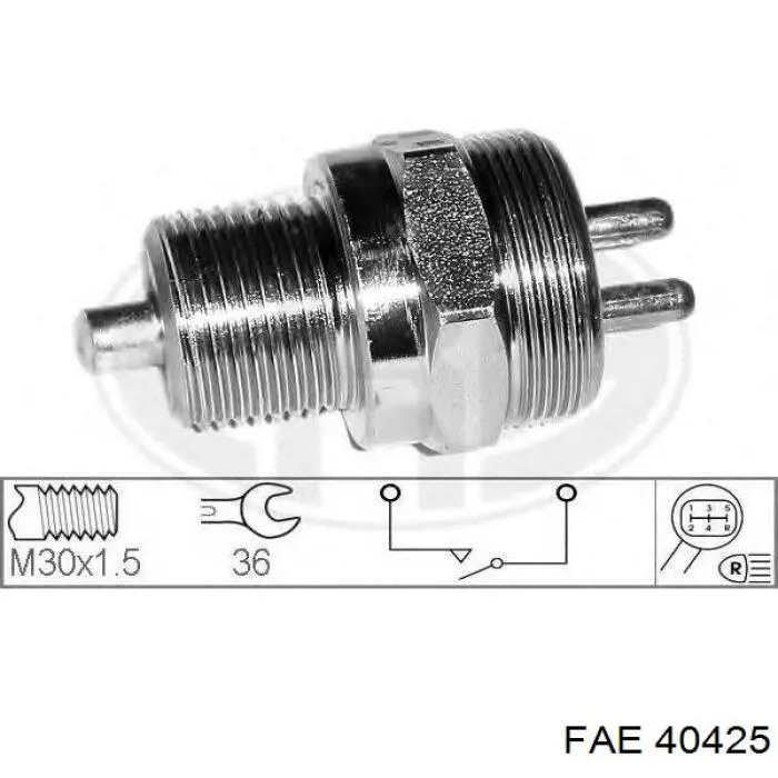 Interruptor piloto de marcha atrás FAE 40425 precio, desde 23,49 EUR