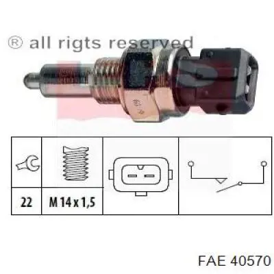Sensor de marcha atrás AF04133 Alfa E-Parts