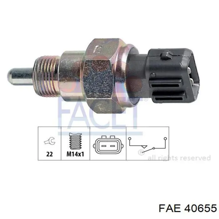 Comprar 40655 FAE Interruptor de luz de marcha atrás