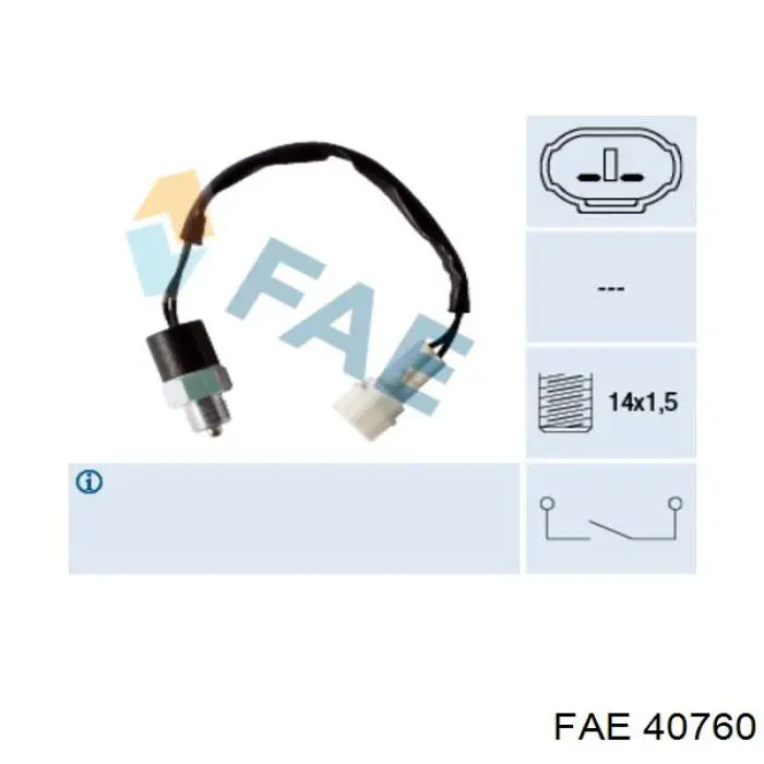 Comprar 40760 FAE Interruptor de luz de marcha atrás