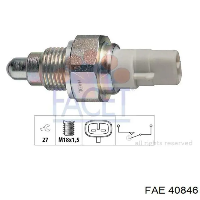 Comprar 40846 FAE Interruptor de luz de marcha atrás