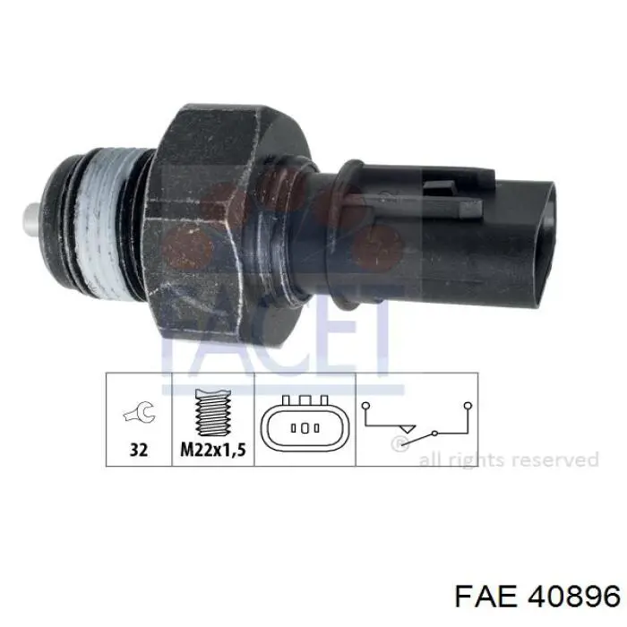 Interruptor de luz de marcha atrás FAE 40896 precio, desde 18,60 EUR