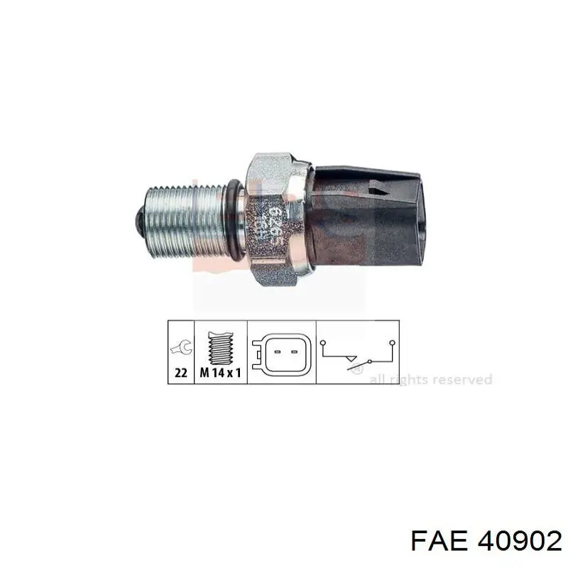 K05191045AA Fiat/Alfa/Lancia interruptor, piloto de marcha atrás