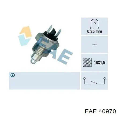 40970 FAE interruptor, piloto de marcha atrás