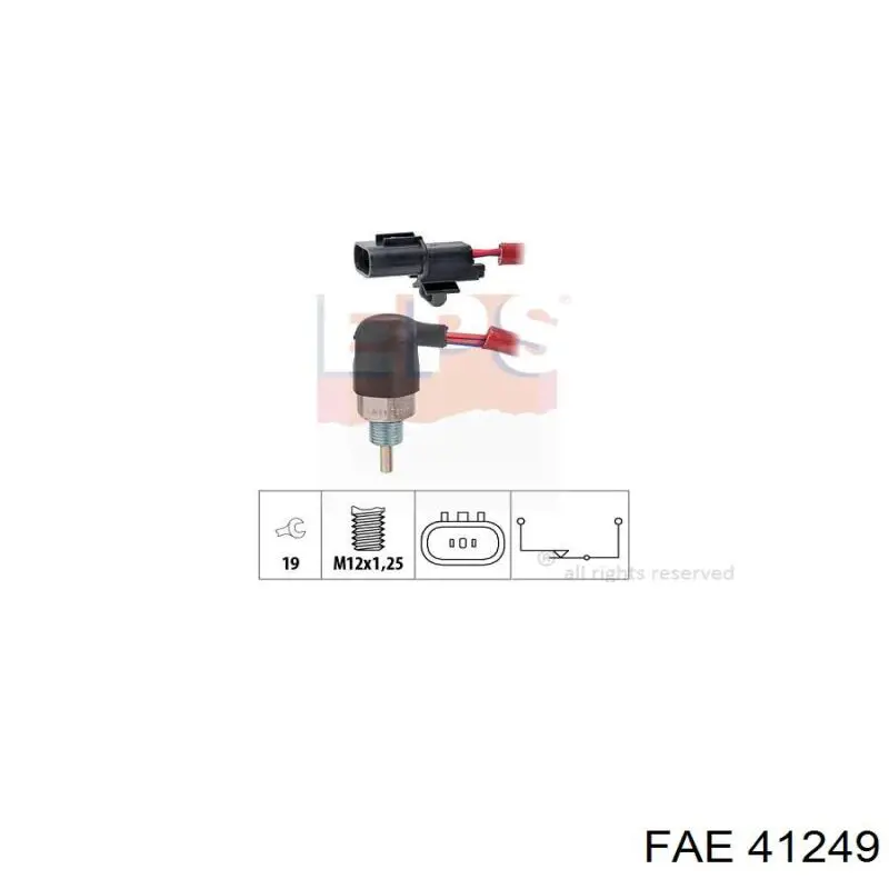 Comprar 41249 FAE Interruptor de luz de marcha atrás