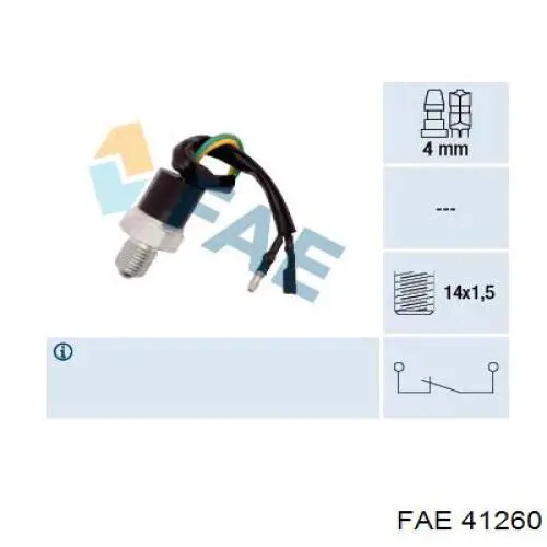Comprar 41260 FAE Interruptor de luz de marcha atrás