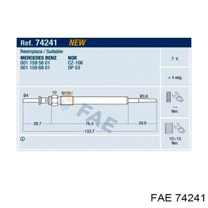 Comprar 74241 FAE Calentadores diésel
