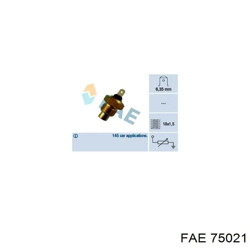 Sensor de oxígeno previo al catalizador 75021 FAE