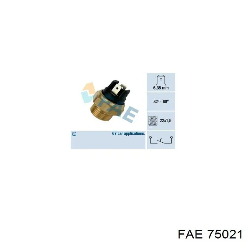 Comprar 75021 FAE Sensor de oxígeno previo al catalizador