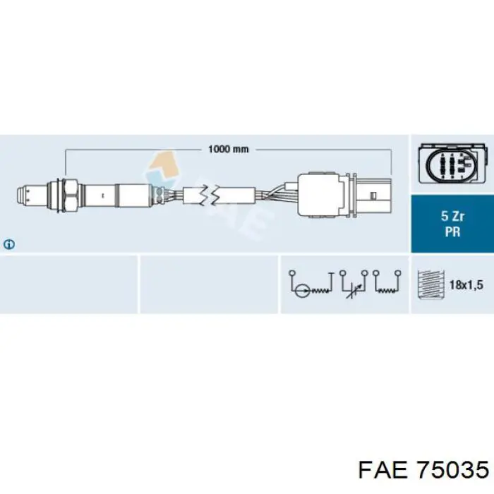 Comprar 75035 FAE Sensor de oxígeno previo al catalizador