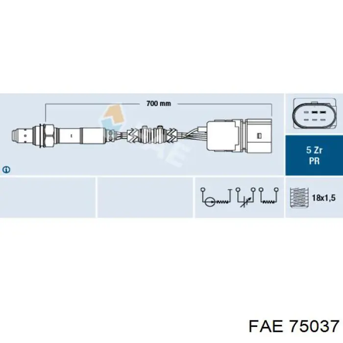 Comprar 75037 FAE Sensor de oxígeno previo al catalizador