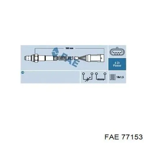 Comprar 77153 FAE Sensor de oxígeno previo al catalizador