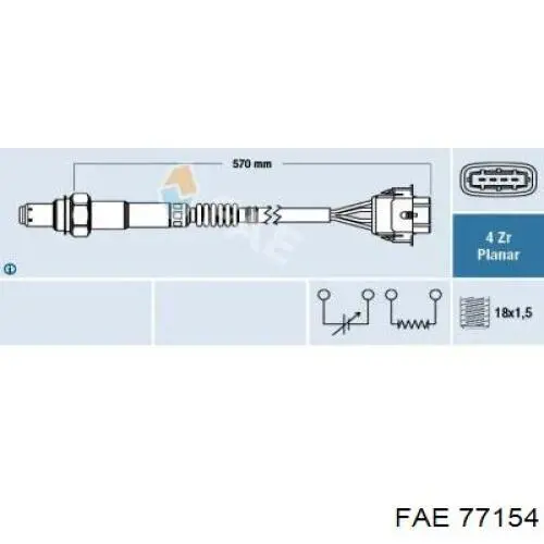 Comprar 77154 FAE Sensor de oxígeno previo al catalizador