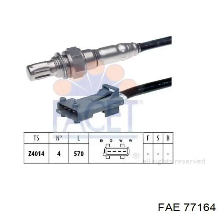 Sonda lambda post catalizador FAE 77164
